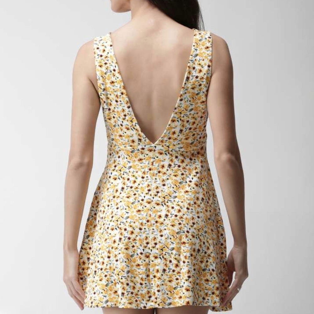 Forever 21 Yellow Sleeveless A-Line Sundress - Picture 3 of 10